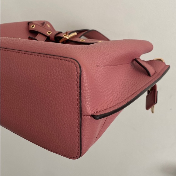 SOLD!Michael Kors Emilia Small Pebbled Leather Satchel Bag in Rose, Retails $498 - Picture 6 of 17